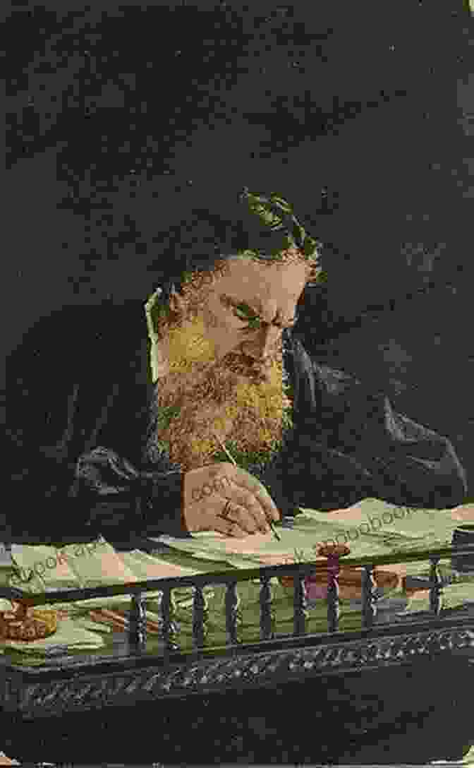 A Painting Of Leo Tolstoy Writing At His Desk, Surrounded By His Family The Last Station Jay Parini