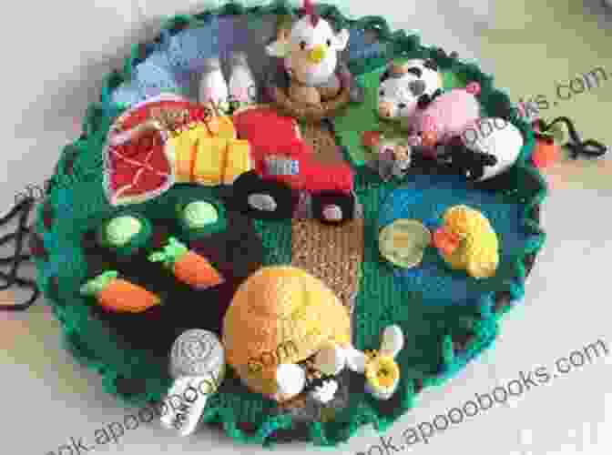 A Photograph Of A Child Playing With A Crochet Play Mat Insects In The Meadow Play Mat Crochet Pattern