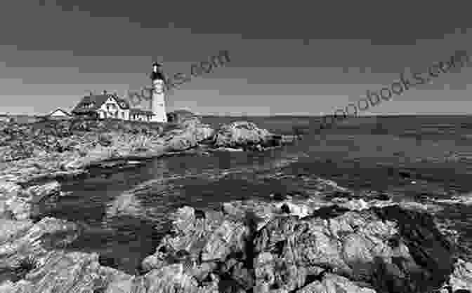 A Stunning Black And White Photograph Of A Historic Lighthouse On The Rugged Coast Of Maine. Bygone Coastal Maine Kitty McIntosh