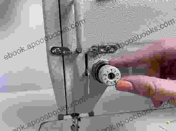 A Woman Setting Up A Sewing Machine, Adjusting The Tension And Threading The Needle. Super Stitches Sewing: A Complete Guide To Machine Sewing And Hand Stitching Techniques