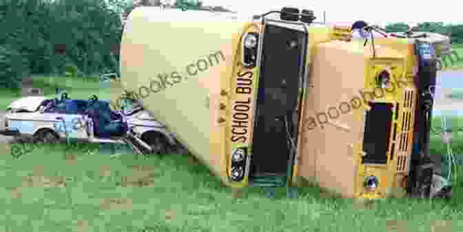 A Wrecked School Bus Lying On Its Side In A Field, Surrounded By Debris And Emergency Vehicles The Freckleton England Air Disaster: The B 24 Crash That Killed 38 Preschoolers And 23 Adults August 23 1944