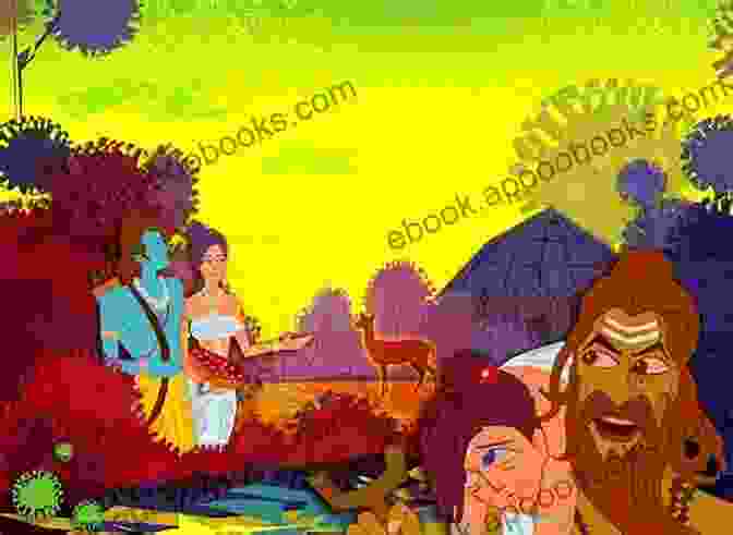 An Illustrated Scene From The Ramayana, Portraying The Abduction Of Sita By The Demon King Ravana Delphi Collected Sanskrit Epics (Illustrated) (Delphi Poets 78)