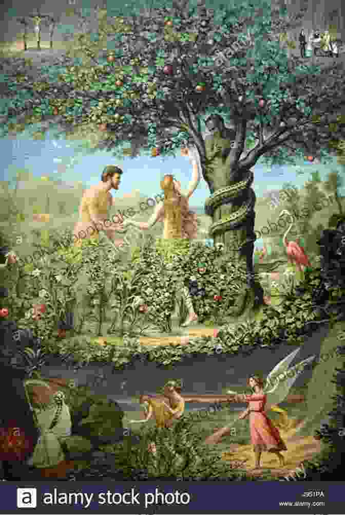 Ancient Manuscript Illustration Depicting Adam And Eve In The Garden Of Eden Coats Of Skins: A Treatise On The Salvation Of Adam And Eve