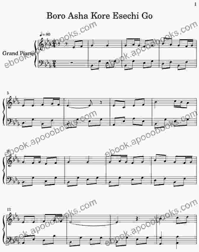 Boro Asha Kore Sheet Music Boro Asha Kore Staff Notation: Learn The Tagore Song Boro Asha Kore In Sheet Music With Lyrics Chords Ideal To Sing Play In Piano Guitar Ukulele Flute Harmonica