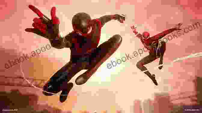 Miles Morales And Peter Parker Stand Side By Side, Leaping Into Action, Their Spider Suits Billowing In The Wind. Suspended: A Miles Morales Novel