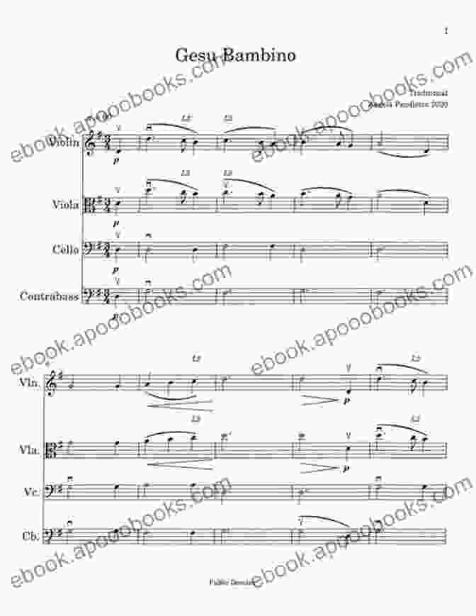 Sample Page 1 Gesu Bambino Arranged For Orchestra: Tenor Or Soprano Soloist With New English Lyrics Full Score And Parts (Christmas Favorites And Anthems Arranged By James Nathaniel Holland 11)