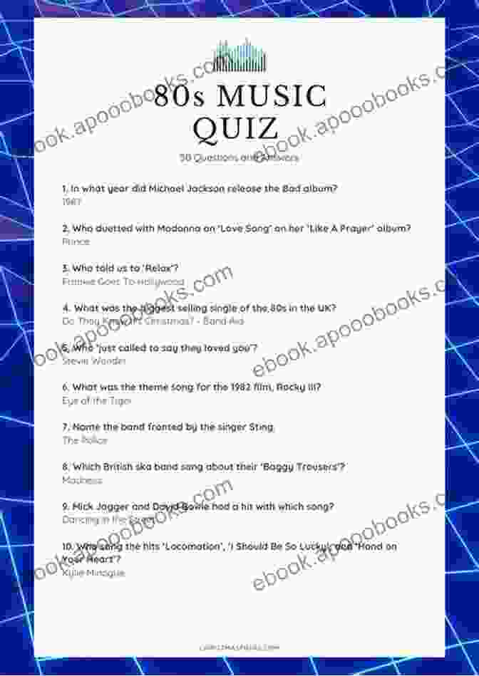 The 80 Pop Music Trivia Quiz Book Cover Featuring A Retro Cassette Tape And Neon Colors The 80 S Pop Music Trivia Quiz Book: How Much Do You Know It All About Music From The Eighties?