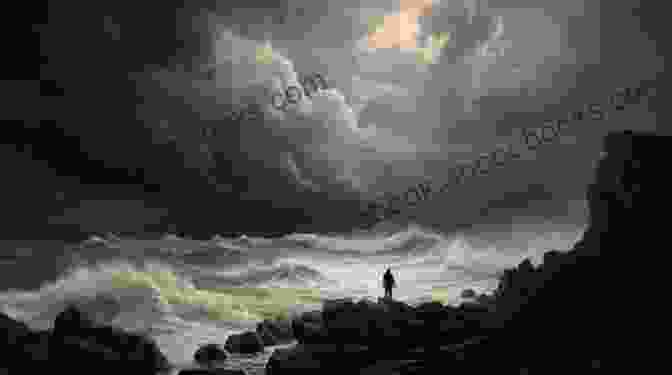 Turbulent Wake Book Cover With A Solitary Figure Standing On A Rocky Beach, Gazing Out At The Turbulent Ocean Turbulent Wake (Jason Wake 4)