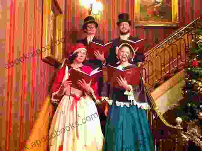 Victorian Carolers Singing In A Cozy Living Room Christmas Carols Music Activity