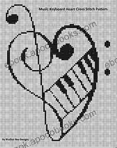 Music Keyboard Heart Cross Stitch Pattern