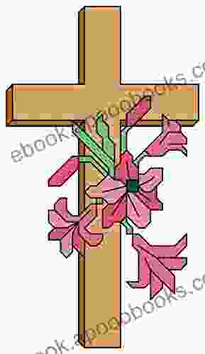 Cross with Flowers cross stitch pattern/ chart: Can be used for cards frames larger designs good for Easter baptism sympathy cards